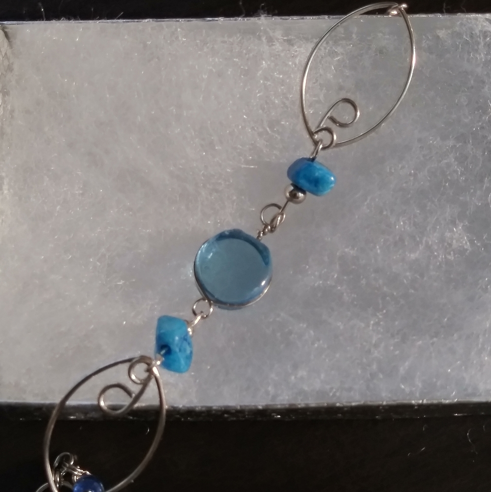 3 for $12 Bracelet Semi Precious Blue Stone